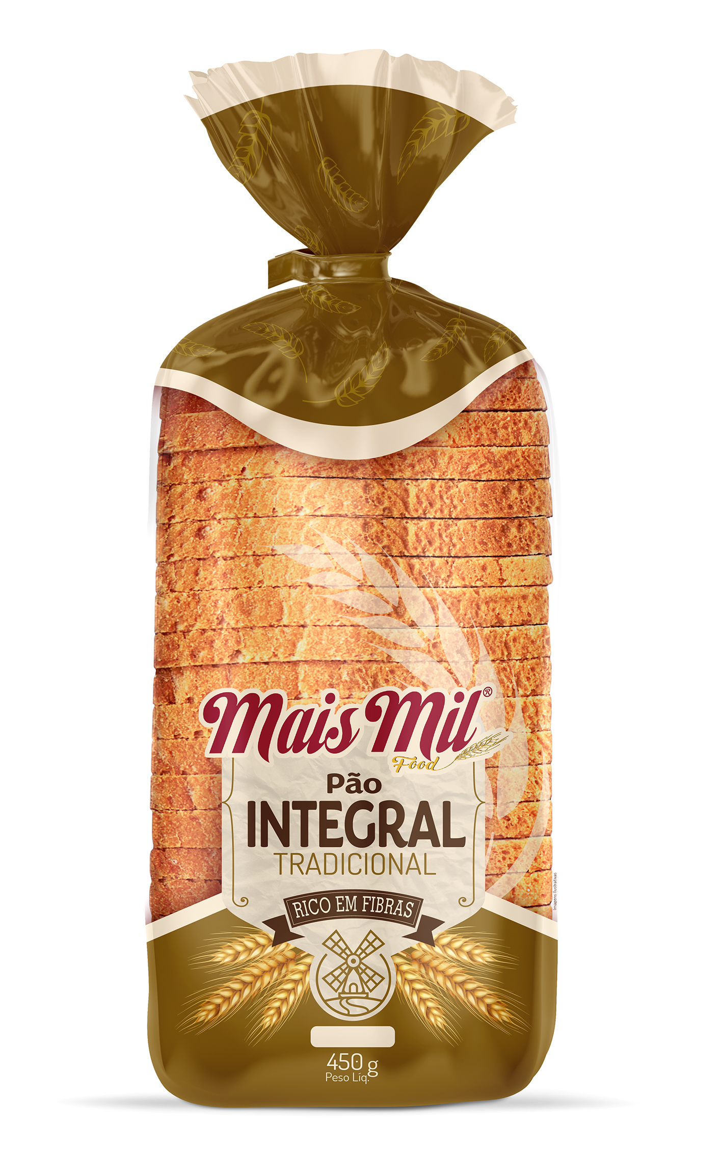 Pão de forma integral 450g