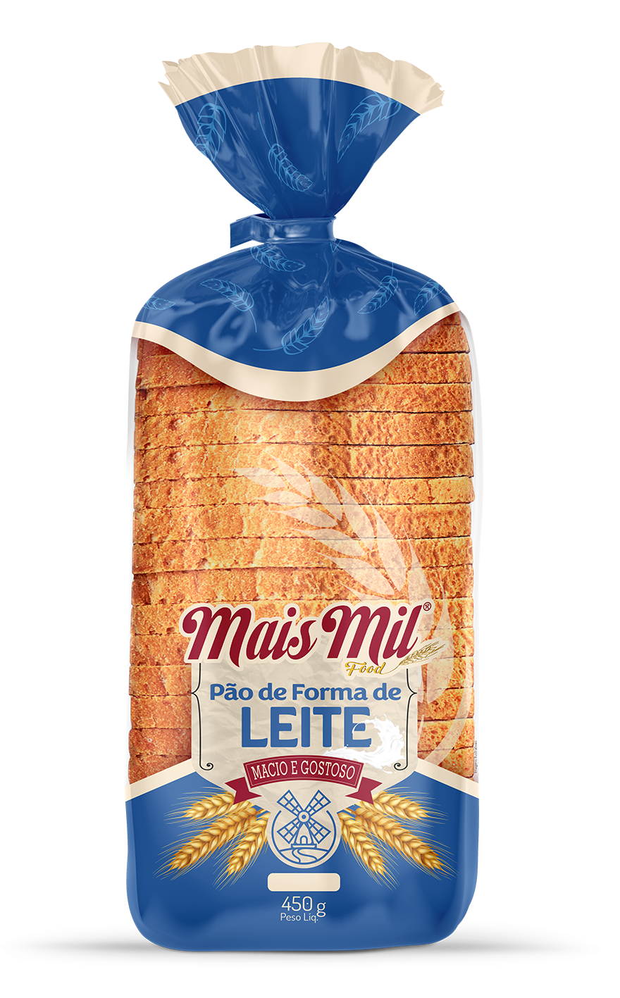 Pão de forma leite 450g
